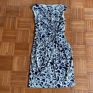 Ralph Lauren navy and cream floral dress